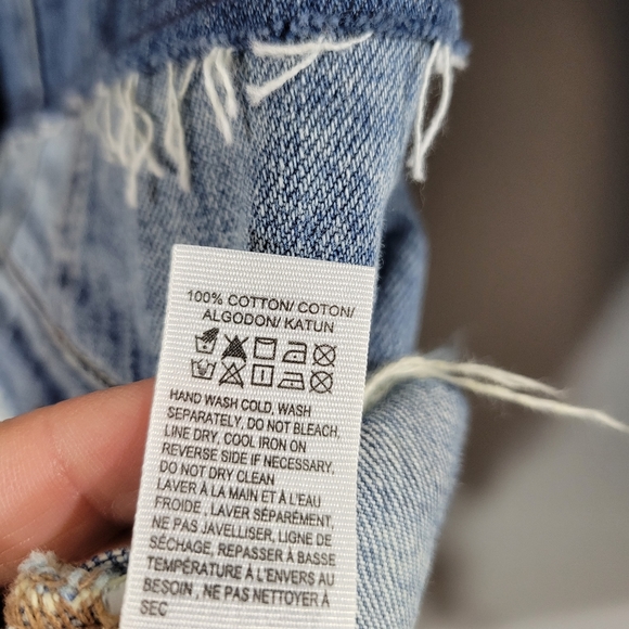 LUCKY BRAND x REMADE Waisted Trucker deconstructed distressed denim jacket - Picture 13 of 13